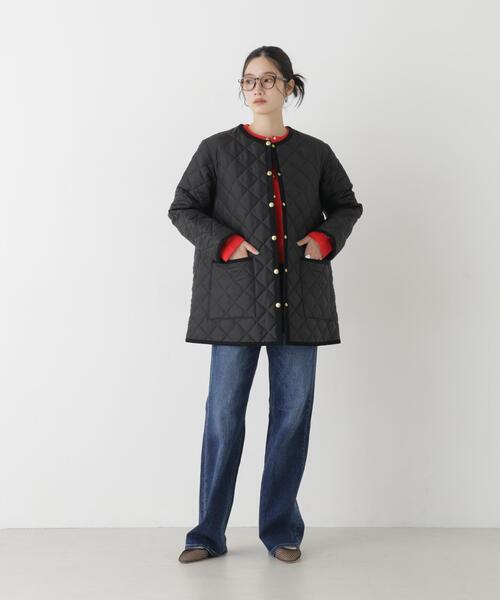 Traditional Weatherwear（トラディショナルウェザーウェア）の「Traditional Weatherwear/ARKLEY A-LINE MIDDLE（ノーカラージャケット・レディース・ブラック・32/34）」の17枚目の写真