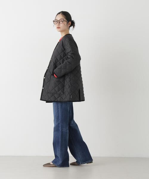 Traditional Weatherwear（トラディショナルウェザーウェア）の「Traditional Weatherwear/ARKLEY A-LINE MIDDLE（ノーカラージャケット・レディース・ブラック・32/34）」の18枚目の写真