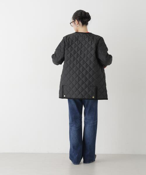 Traditional Weatherwear（トラディショナルウェザーウェア）の「Traditional Weatherwear/ARKLEY A-LINE MIDDLE（ノーカラージャケット・レディース・ブラック・32/34）」の19枚目の写真