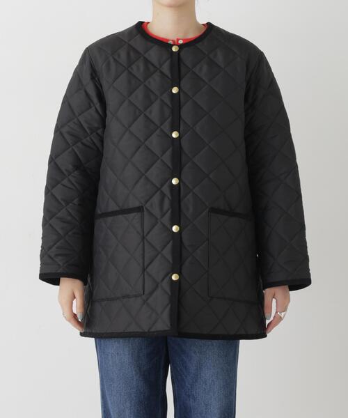 Traditional Weatherwear（トラディショナルウェザーウェア）の「Traditional Weatherwear/ARKLEY A-LINE MIDDLE（ノーカラージャケット・レディース・ブラック・32/34）」の20枚目の写真
