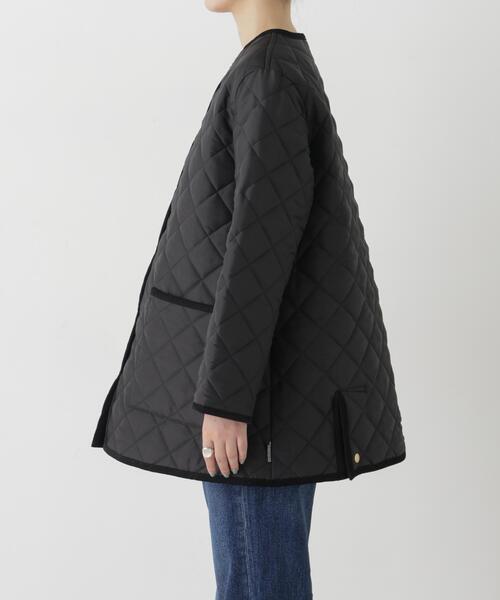 Traditional Weatherwear（トラディショナルウェザーウェア）の「Traditional Weatherwear/ARKLEY A-LINE MIDDLE（ノーカラージャケット・レディース・ブラック・32/34）」の21枚目の写真
