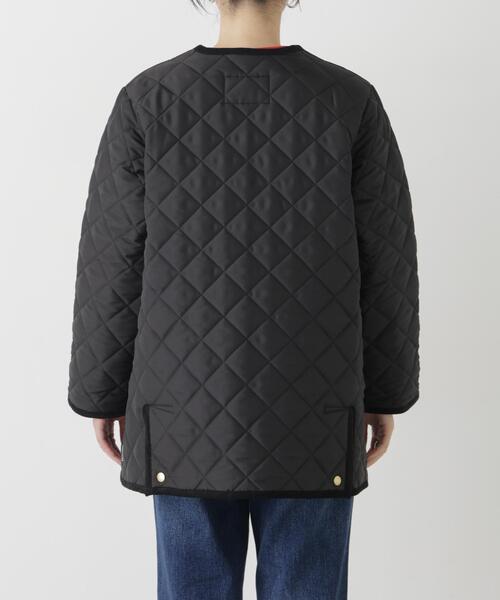 Traditional Weatherwear（トラディショナルウェザーウェア）の「Traditional Weatherwear/ARKLEY A-LINE MIDDLE（ノーカラージャケット・レディース・ブラック・32/34）」の22枚目の写真