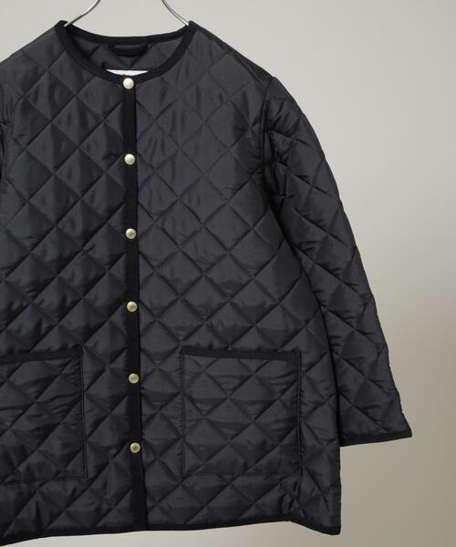 Traditional Weatherwear（トラディショナルウェザーウェア）の「Traditional Weatherwear/ARKLEY A-LINE MIDDLE（ノーカラージャケット・レディース・ブラック・32/34）」の8枚目の写真