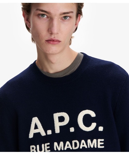 A.P.C.（アーペーセー）の「PULL MAURICE（Tシャツ/カットソー・メンズ・ネイビー・ONESIZE/L/S/M）」の5枚目の写真