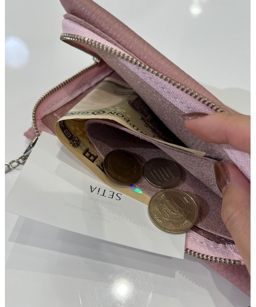 SETiA(セチア)の「【made in japan】ウォレットショルダー(ショルダーバッグ・レディース・ブラック/ベビーピンク/グレイッシュベージュ・FREE)」の4枚目の写真