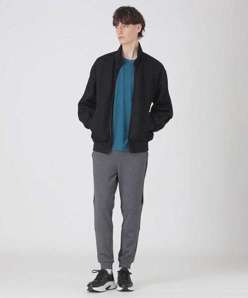 BLACK LABEL CRESTBRIDGE(ブラックレーベル・クレストブリッジ)の「【BLACK lab.】ダブルラッセルスタンドカラーブルゾン(ブルゾン・メンズ・ブラウン系その他5/ブラック・M/L)」の3枚目の写真