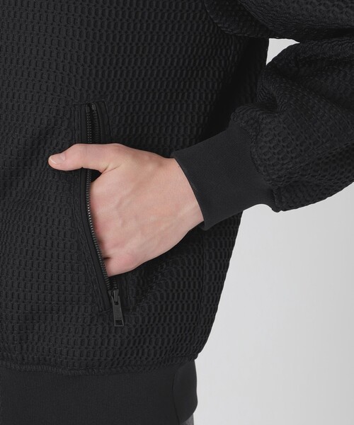 BLACK LABEL CRESTBRIDGE(ブラックレーベル・クレストブリッジ)の「【BLACK lab.】ダブルラッセルスタンドカラーブルゾン(ブルゾン・メンズ・ブラウン系その他5/ブラック・M/L)」の8枚目の写真