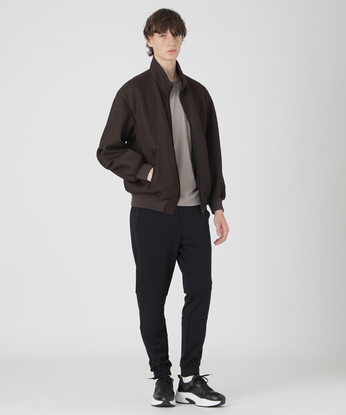 BLACK LABEL CRESTBRIDGE(ブラックレーベル・クレストブリッジ)の「【BLACK lab.】ダブルラッセルスタンドカラーブルゾン(ブルゾン・メンズ・ブラウン系その他5/ブラック・M/L)」の11枚目の写真