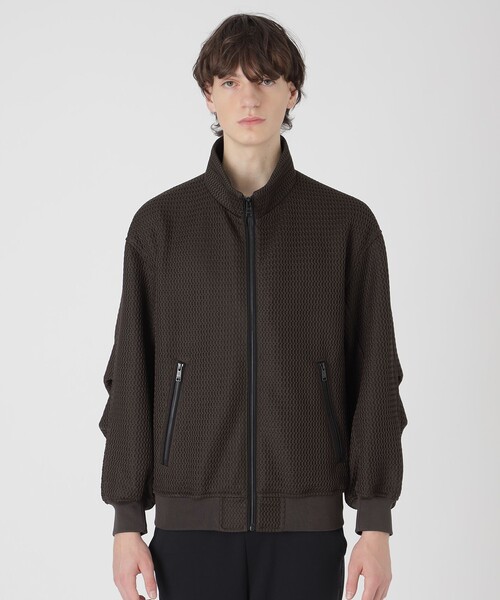 BLACK LABEL CRESTBRIDGE(ブラックレーベル・クレストブリッジ)の「【BLACK lab.】ダブルラッセルスタンドカラーブルゾン(ブルゾン・メンズ・ブラウン系その他5/ブラック・M/L)」の12枚目の写真