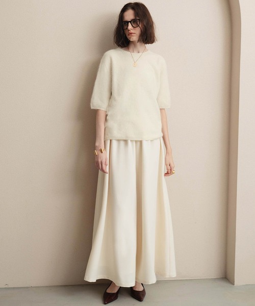 ELFRANK（エルフランク）の「【2026AW】【極上天然素材100% / シルク＆カシミヤ混ウール】五分袖ニットプルオーバー（ニット/セーター・レディース・ピンク/ライトグレー/ブルー/ブラウン/グレー/オフホワイト・FREE）」の13枚目の写真