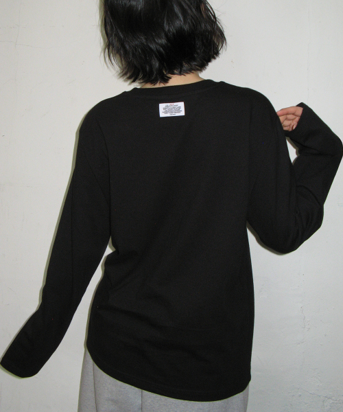 RONRON(ロンロン)の「SOFTEST DREAM CAT LONG SLEEVE BLACK(Tシャツ/カットソー・レディース・その他・FREE)」の4枚目の写真