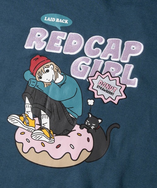 Red Cap Girl（レッドキャプガール）の「【a-r】〔RedCapGirl/レッドキャップガール〕バック刺繍 プルパーカー ユニセックス/メンズ/レディース（パーカー・メンズ・レッド/ダークグリーン/ホワイト/ブラック/ブルー・MEDIUM/LARGE）」の12枚目の写真
