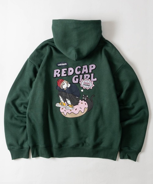 Red Cap Girl（レッドキャプガール）の「【a-r】〔RedCapGirl/レッドキャップガール〕バック刺繍 プルパーカー ユニセックス/メンズ/レディース（パーカー・メンズ・レッド/ダークグリーン/ホワイト/ブラック/ブルー・MEDIUM/LARGE）」の20枚目の写真