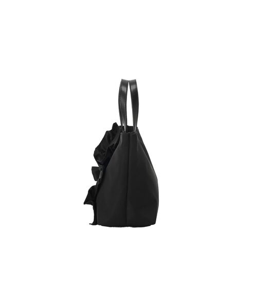 Maison de FLEUR(メゾンドフルール)の「撥水加工フロントフリル3ルームトートPetit(トートバッグ・レディース・ブラック・FREE)」の8枚目の写真