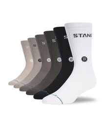 STANCE(スタンス)の「【STANCE/スタンス】【STANCE/スタンス】6Pパックソックス(6足組) ロゴクルーソックス / おしゃれなギフトに最適!ORIGIN 6 PACK CREW(ソックス/靴下)」