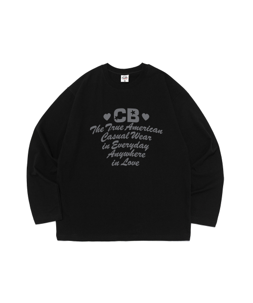 CARGOBROS FOR WOMAN(カーゴブロスフォーウィメン)の「アメリカンラブレタリング ロングスリーブ Tシャツ (ブラック)(Tシャツ/カットソー・レディース・その他・SMALL/MEDIUM/LARGE/X-LARGE)」の1枚目の写真