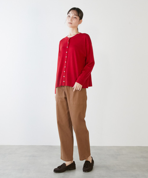 LOGEMENT DE CLAIRE(ロジュモンドクレール)の「コットンストレッチイージーベイカーパンツ(その他パンツ・レディース・ベージュ/チャコールグレー/オフホワイト/グレイッシュベージュ・2/3/4/1)」の19枚目の写真