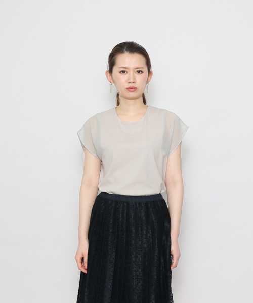 SENSE OF PLACE by URBAN RESEARCH(センスオブプレイスバイアーバンリサーチ)の「CF シアースリーブT(半袖)(Tシャツ/カットソー・レディース・ブラック/ライトグレー/ピンク/ホワイト・FREE)」の3枚目の写真