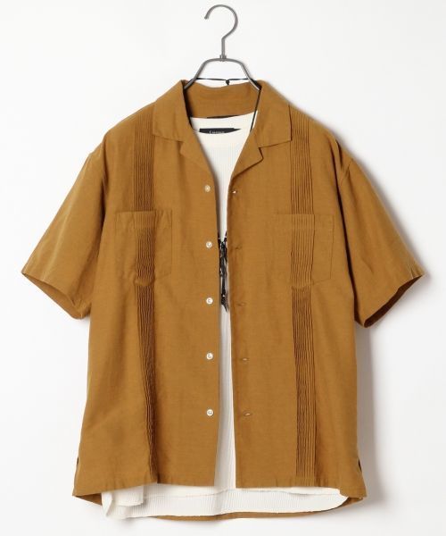 RAGEBLUE（レイジブルー）の「オープンカラーシャツ/727625（シャツ/ブラウス・メンズ・ホワイト/ネイビー/キャメル・MEDIUM/LARGE）」の3枚目の写真