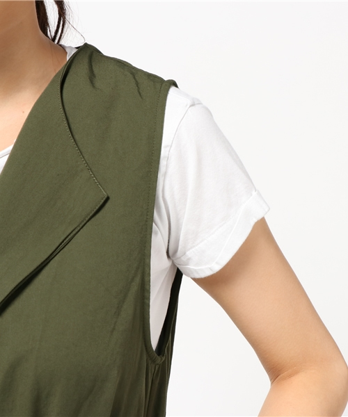 LBC（エルビーシー）の「ヴィンテージジレ（ベスト・レディース・オリーブ/モカ・MEDIUM/LARGE）」の8枚目の写真