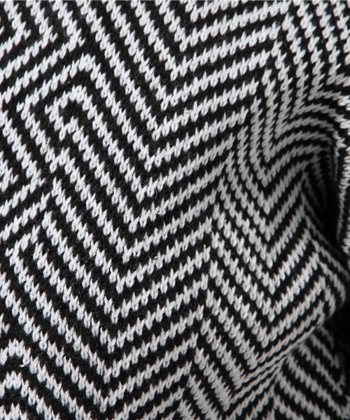 Chille anap(チルアナップ)の「ヘリンボンニットカーディガン(カーディガン/ボレロ・レディース・グレー/ブラック/ベージュ・FREE)」の6枚目の写真