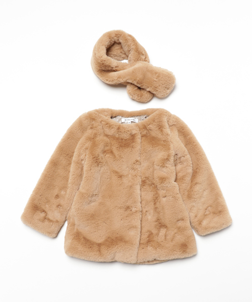 GLOBAL WORK（グローバルワーク）の「【キッズ】ファーノーカラーコート/734432（その他アウター・キッズ・ホワイト系その他/ブラウン・SMALL/MEDIUM/LARGE/X-LARGE）」の10枚目の写真