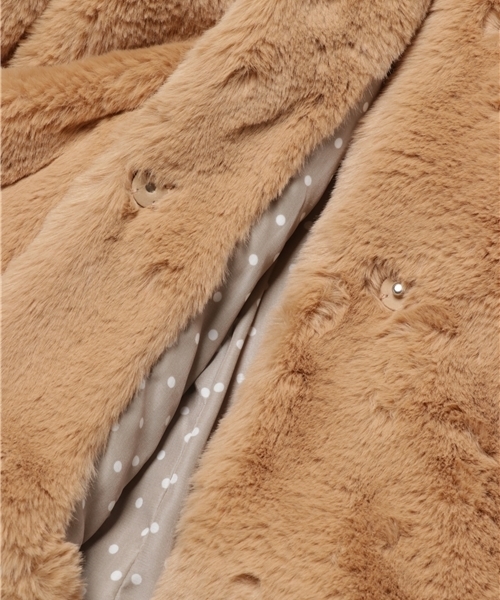 GLOBAL WORK（グローバルワーク）の「【キッズ】ファーノーカラーコート/734432（その他アウター・キッズ・ホワイト系その他/ブラウン・SMALL/MEDIUM/LARGE/X-LARGE）」の6枚目の写真