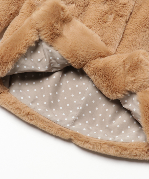 GLOBAL WORK（グローバルワーク）の「【キッズ】ファーノーカラーコート/734432（その他アウター・キッズ・ホワイト系その他/ブラウン・SMALL/MEDIUM/LARGE/X-LARGE）」の7枚目の写真