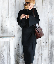 Luz Llena (philter) | ウエストリボン付き・ニットソーロングスカート(スカート)