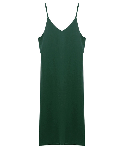 Re:EDIT（リエディ）の「[販売枚数22万枚突破][高身長/大きいサイズ有][お気に入り登録数5.2万][イージーケア]ジョーゼットポンチロングキャミワンピース（ワンピース・レディース・グリーン/ワイン/ブラック×ホワイト/ブラック/モカ/キャメル/ライトブルー/ピンク/ライトグレー/ベビーピンク/モスグリーン/ネイビー/ラベンダー/パープル/パープル系その他/チャコールグレー/ベージュ/アイボリー系/パープル系その他2/ブラック系その他/ベージュ系/ブラック系その他2/ブラウン系その他/グレー系その他/アイボリー・MEDIUM/LARGE/SMALL/TALL/X-LARGE）」の14枚目の写真