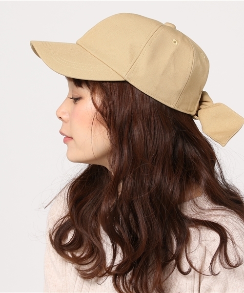 Casselini(キャセリーニ)の「【Casselini(キャセリーニ)】りぼんCAP/キャップ(キャップ・レディース・サックスブルー/ベージュ/アイボリー・FREE)」の3枚目の写真