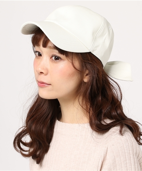 Casselini(キャセリーニ)の「【Casselini(キャセリーニ)】りぼんCAP/キャップ(キャップ・レディース・サックスブルー/ベージュ/アイボリー・FREE)」の2枚目の写真