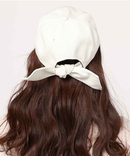 Casselini(キャセリーニ)の「【Casselini(キャセリーニ)】りぼんCAP/キャップ(キャップ・レディース・サックスブルー/ベージュ/アイボリー・FREE)」の5枚目の写真