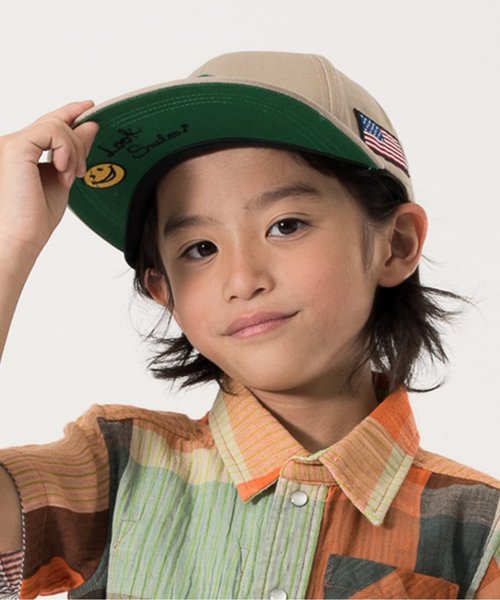 BREEZE（ブリーズ）の「ロゴフェルトキャップ（キャップ・キッズ・インディゴブルー/ストライプ/ベージュ/レッド・50/54）」の2枚目の写真