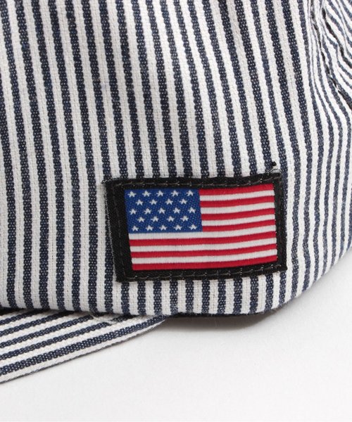 BREEZE（ブリーズ）の「ロゴフェルトキャップ（キャップ・キッズ・インディゴブルー/ストライプ/ベージュ/レッド・50/54）」の6枚目の写真