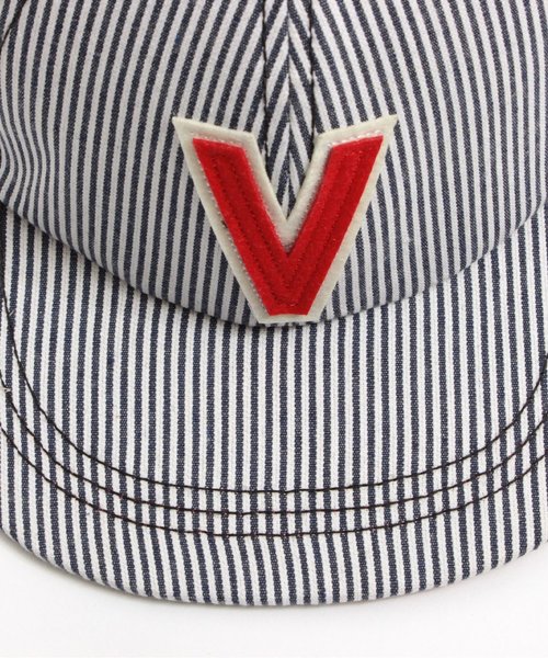 BREEZE（ブリーズ）の「ロゴフェルトキャップ（キャップ・キッズ・インディゴブルー/ストライプ/ベージュ/レッド・50/54）」の7枚目の写真