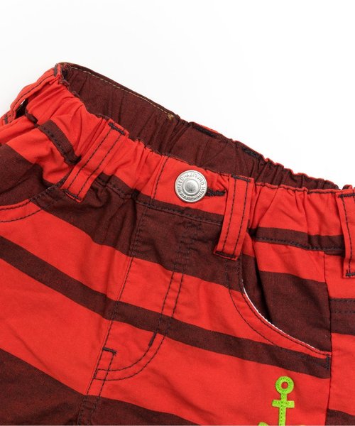 BREEZE（ブリーズ）の「太ボーダーパンツ 5分丈（その他パンツ・キッズ・ネイビー/イエロー/グリーン/レッド・100/120/95/80/90/130/110/140）」の5枚目の写真