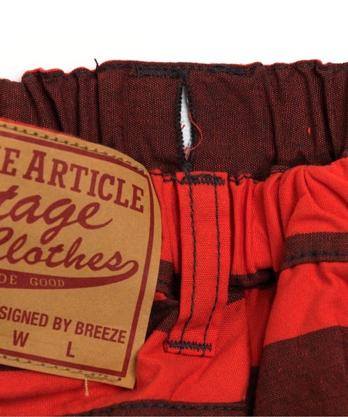 BREEZE（ブリーズ）の「太ボーダーパンツ 5分丈（その他パンツ・キッズ・ネイビー/イエロー/グリーン/レッド・100/120/95/80/90/130/110/140）」の8枚目の写真