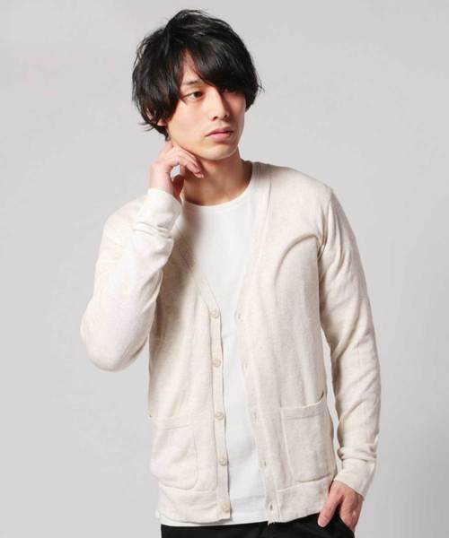 THE CASUAL（カジュアル）の「コットンニット長袖Vネックカーディガン（カーディガン/ボレロ・メンズ・ブラック/ベージュ/ネイビー/レッド/オリーブ/ブルー/グリーン/マスタード/オートミール/杢グレー/ロイヤルブルー/ワイン/チャコール/グレー系その他/ブルー系その他/テラコッタ/ブルー系その他2/レッド系その他・S/M/L/XL）」の8枚目の写真