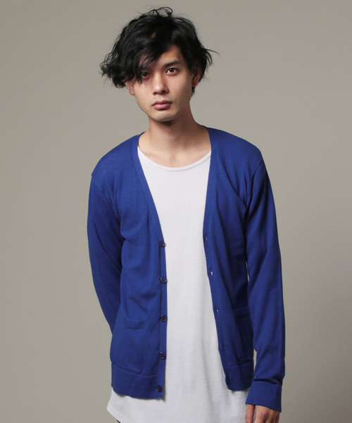 THE CASUAL（カジュアル）の「コットンニット長袖Vネックカーディガン（カーディガン/ボレロ・メンズ・ブラック/ベージュ/ネイビー/レッド/オリーブ/ブルー/グリーン/マスタード/オートミール/杢グレー/ロイヤルブルー/ワイン/チャコール/グレー系その他/ブルー系その他/テラコッタ/ブルー系その他2/レッド系その他・S/M/L/XL）」の14枚目の写真
