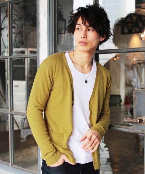 THE CASUAL（カジュアル）の「コットンニット長袖Vネックカーディガン（カーディガン/ボレロ・メンズ・ブラック/ベージュ/ネイビー/レッド/オリーブ/ブルー/グリーン/マスタード/オートミール/杢グレー/ロイヤルブルー/ワイン/チャコール/グレー系その他/ブルー系その他/テラコッタ/ブルー系その他2/レッド系その他・S/M/L/XL）」の16枚目の写真