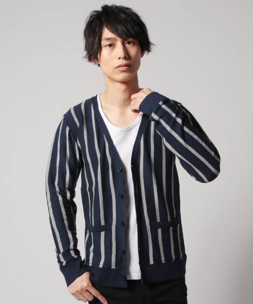 THE CASUAL（カジュアル）の「コットンニット長袖Vネックカーディガン（カーディガン/ボレロ・メンズ・ブラック/ベージュ/ネイビー/レッド/オリーブ/ブルー/グリーン/マスタード/オートミール/杢グレー/ロイヤルブルー/ワイン/チャコール/グレー系その他/ブルー系その他/テラコッタ/ブルー系その他2/レッド系その他・S/M/L/XL）」の13枚目の写真