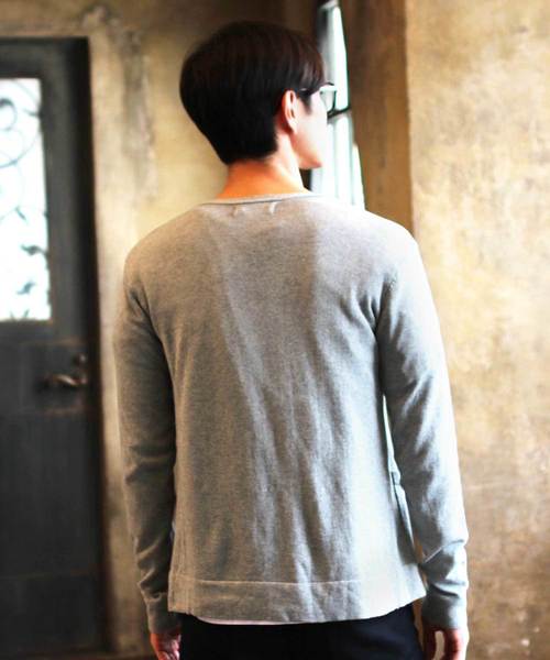 THE CASUAL（カジュアル）の「コットンニット長袖Vネックカーディガン（カーディガン/ボレロ・メンズ・ブラック/ベージュ/ネイビー/レッド/オリーブ/ブルー/グリーン/マスタード/オートミール/杢グレー/ロイヤルブルー/ワイン/チャコール/グレー系その他/ブルー系その他/テラコッタ/ブルー系その他2/レッド系その他・S/M/L/XL）」の19枚目の写真