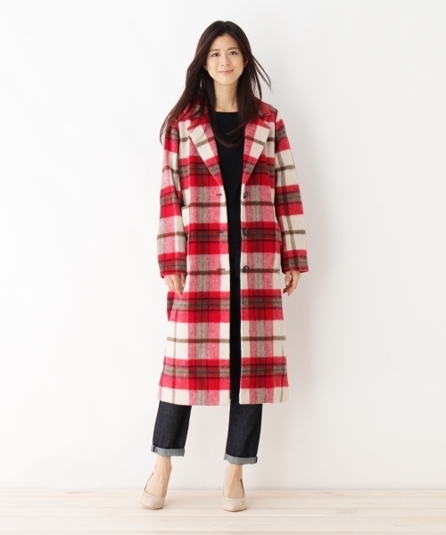 Opaque Clip オペークドットクリップ の ビッグチェックチェスターコート チェスターコート Wear