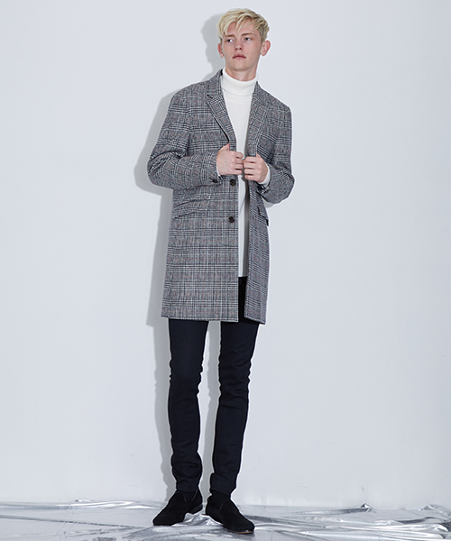 STUDIOUS（ステュディオス）の「グレンチェックチェスターコート