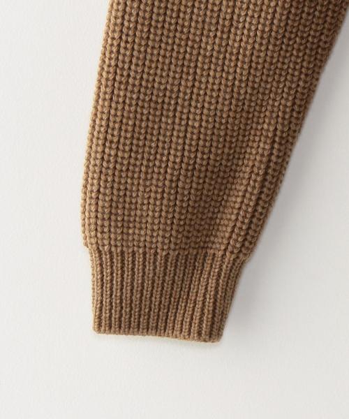 BATONER（バトナー）の「＜BATONER＞ AZE CREW KNIT/ﾆｯﾄ ◆（ニット/セーター・メンズ・ベージュ/オリーブ/ダークグレー/ブラック・1/2/3）」の15枚目の写真