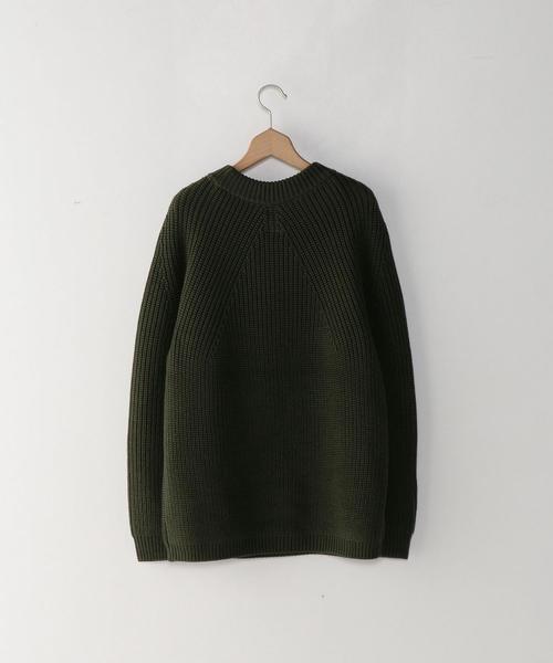 BATONER（バトナー）の「＜BATONER＞ AZE CREW KNIT/ﾆｯﾄ ◆（ニット/セーター・メンズ・ベージュ/オリーブ/ダークグレー/ブラック・1/2/3）」の10枚目の写真