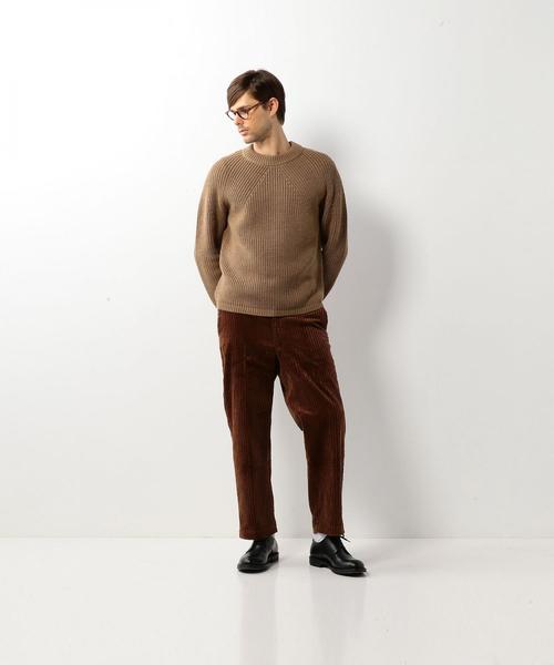 BATONER（バトナー）の「＜BATONER＞ AZE CREW KNIT/ﾆｯﾄ ◆（ニット/セーター・メンズ・ベージュ/オリーブ/ダークグレー/ブラック・1/2/3）」の12枚目の写真