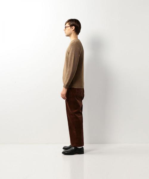 BATONER（バトナー）の「＜BATONER＞ AZE CREW KNIT/ﾆｯﾄ ◆（ニット/セーター・メンズ・ベージュ/オリーブ/ダークグレー/ブラック・1/2/3）」の5枚目の写真