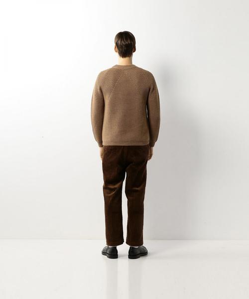 BATONER（バトナー）の「＜BATONER＞ AZE CREW KNIT/ﾆｯﾄ ◆（ニット/セーター・メンズ・ベージュ/オリーブ/ダークグレー/ブラック・1/2/3）」の6枚目の写真